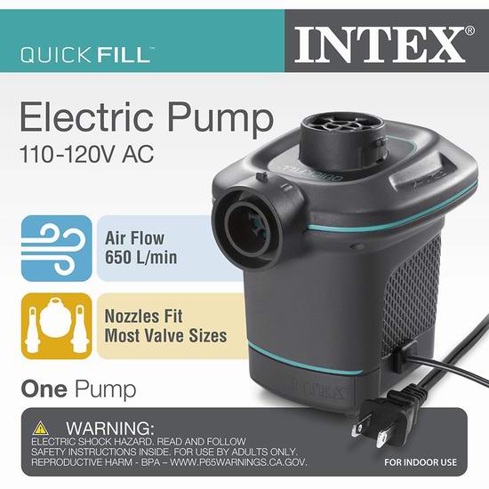  历史新低！Intex Quick-Fill Ac 多用途电动快速充气泵 13.99加元！