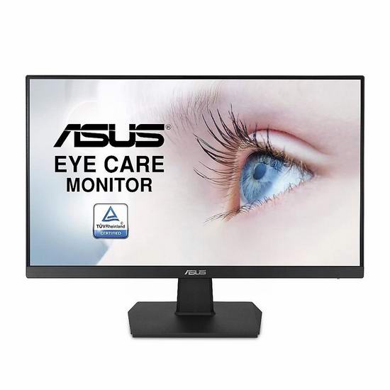  ASUS 华硕 VA24EHEY 23.8英寸 无框 全高清 滤蓝光护眼 IPS显示器 139.99加元包邮！