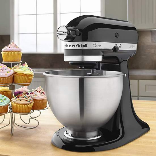  KitchenAid K45SSOB 4.5夸脱 经典系列立式 多功能搅拌厨师机7.5折 278.98加元包邮！