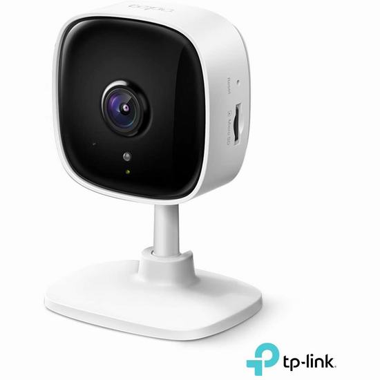  TP-Link Tapo C100 WiFi 1080P全高清 家用智能监控摄像头6.2折 24.98加元！