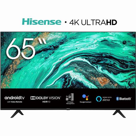  新品 Hisense 海信 65H78G 65英寸/70英寸 AI场景 4K超高清LED智能电视 635-748加元包邮！