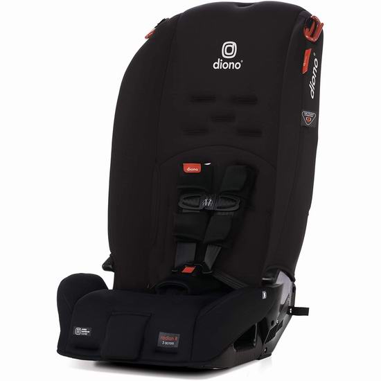  Diono 谛欧诺 Radian 3R 黑色成长型儿童汽车安全座椅7.6折 249.97加元包邮！伴随宝宝10年成长！2色可选！