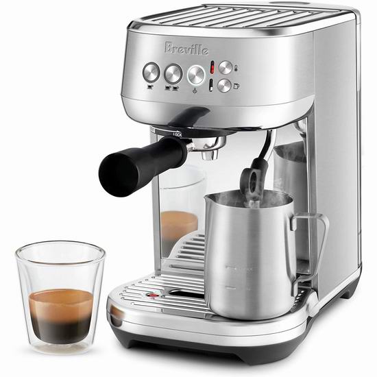  Breville BES500BSS Bambino Plus Compact 意式浓缩咖啡机7.5折 489.99加元包邮！