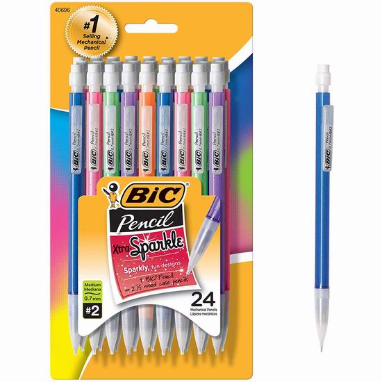  Bic Matic Shimmers 自动铅笔24支超值装5.97加元