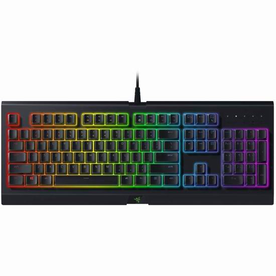  Razer 雷蛇 Cynosa Chroma 萨诺狼蛛幻彩版 游戏键盘6折 47.99加元包邮！