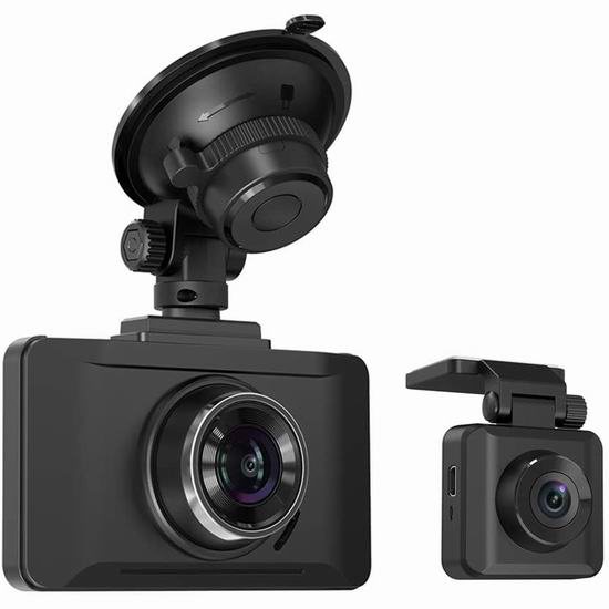  超级白菜！TaoTronics 1080P 全高清 前后双摄像头 行车记录仪0.6折 9.99加元清仓！