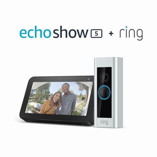  必抢单品：历史新低！Ring Pro 第二代 1080P全高清 广视角 WiFi可视智能门铃5折 199.99加元包邮！送价值99.99加元Echo Show 5智能显示器！会员专享！