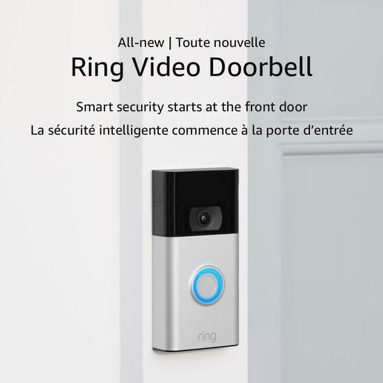  历史新低！Ring 1080P 第二代可视智能门铃4.2折 54.99加元包邮！