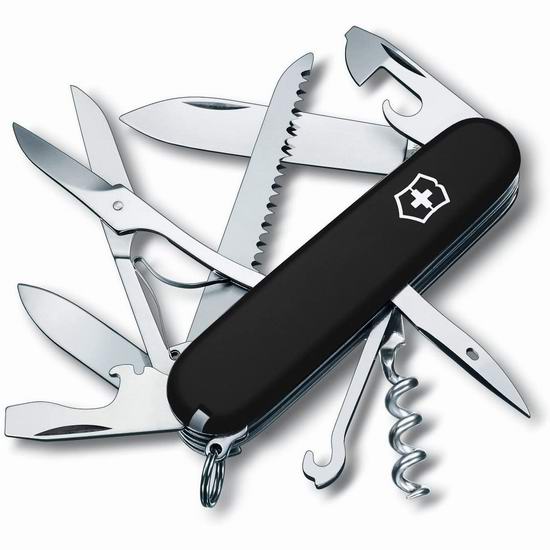  Victorinox 维氏正宗瑞士 15功能 黑色猎人口袋刀 39.03加元包邮！