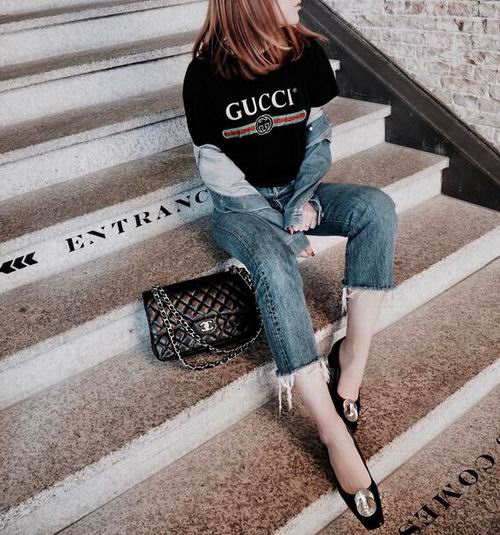  Gucci 女士 Vintage Logo 百搭款T恤 505加元，原价 699加元，包邮