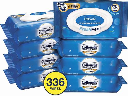  Cottonelle Fresh Care 可冲马桶湿巾纸336片 16.97加元（原价 18.75加元）