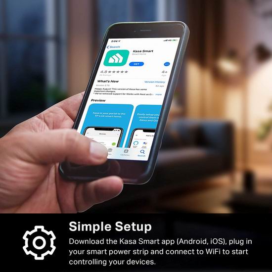 Kasa KP303 Wi-Fi 智能插线板（3插口+2USB充电口）7折 29.99加元！支持手机遥控！