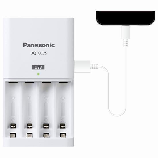  历史新低！Panasonic 松下 BQ-CC75ASBA USB电池充电器 17.99加元！