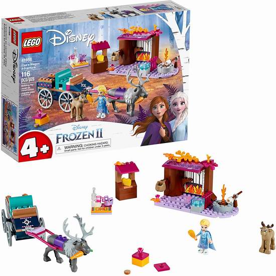  LEGO 乐高 41166 冰雪奇缘 艾莎的马车大冒险（116pcs）7.3折 29加元！