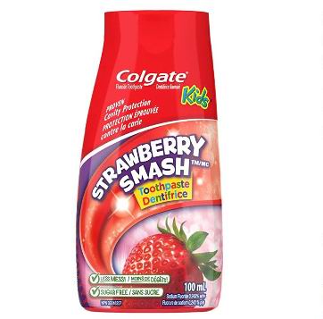 Colgate 高露洁 2合1 儿童啫喱牙膏 草莓味/西瓜味 2.35加元