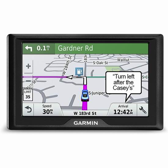  翻新版 Garmin Drive 50 5英寸车载GPS导航仪 99.99加元包邮！加美地图终身免费更新！