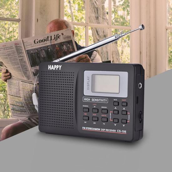  白菜价！历史新低！ASHATA 便携式 SW AM FM 数字收音机3.1折 7.49加元清仓！