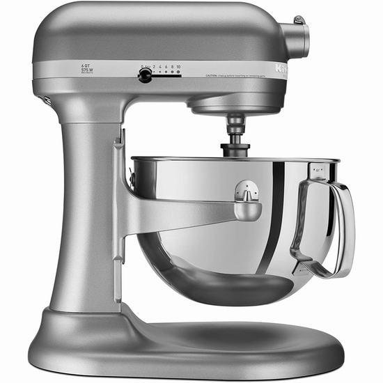  KitchenAid 专业600系列 KP26M1XSL 6夸脱超大功率 立式多功能搅拌厨师机 469.99加元包邮！