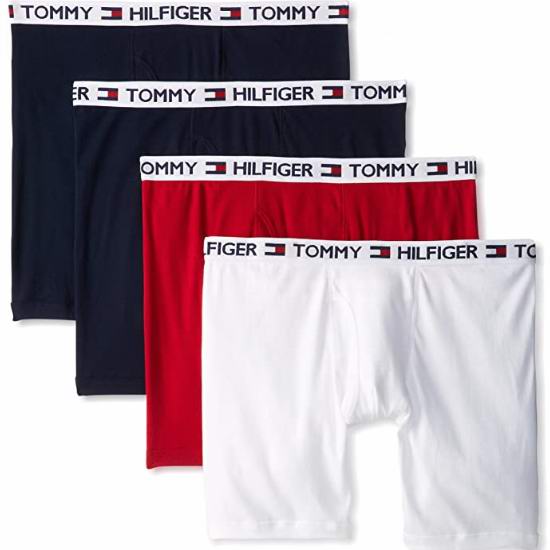  历史新低！Tommy Hilfiger 男式纯棉四角内裤4件套（S码）4.7折 28.25加元！