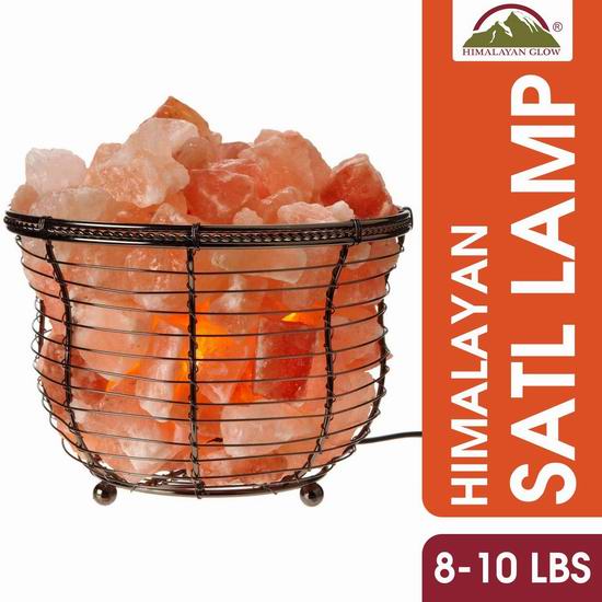  白菜价！WBM Himalayan Glow 1301B 喜马拉雅纯天然负离子水晶盐灯（8-10磅）3.2折 20.99加元清仓！净化空气、舒缓压力！