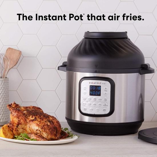  Instant Pot Duo Crisp 8夸脱大容量 11合一 双锅盖 智能空气炸锅+电压力一体锅7.6折 189.99加元包邮！