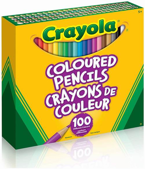  Crayola 可水洗彩色铅笔100支装 15.97加元（原价 24.99加元）