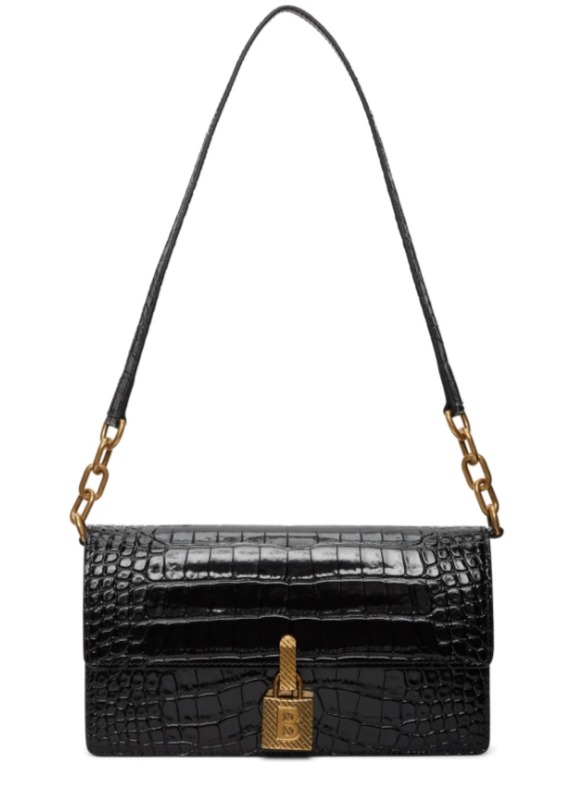  Balenciaga 鳄鱼压纹小牛皮锁头包 1768加元，原价 2105加元，包邮