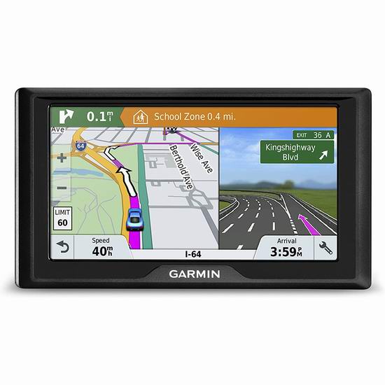  Garmin Drive 61 NA LM 6英寸车载GPS导航仪7.4折 169.99加元包邮！终身更新加美地图！