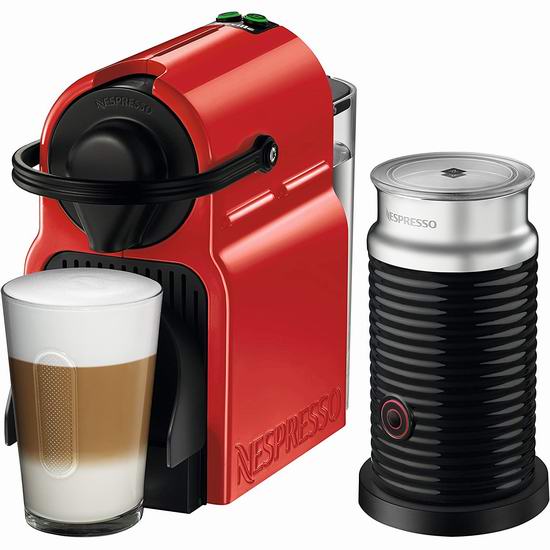  Nespresso Inissia 胶囊咖啡机+奶泡机套装6.4折 161加元包邮！