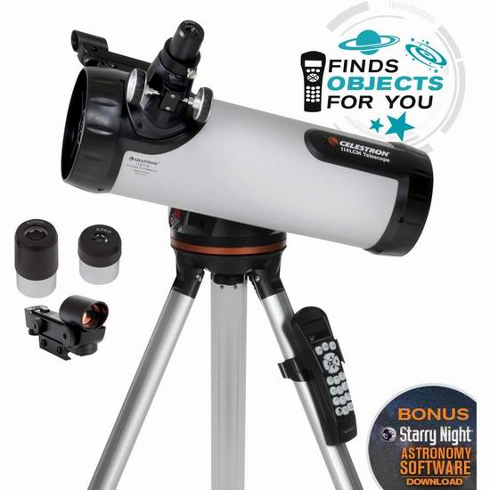  Celestron 星特朗 31150 114LCM 大口径 电动跟星 专业天文望远镜5.7折 299.97加元包邮！