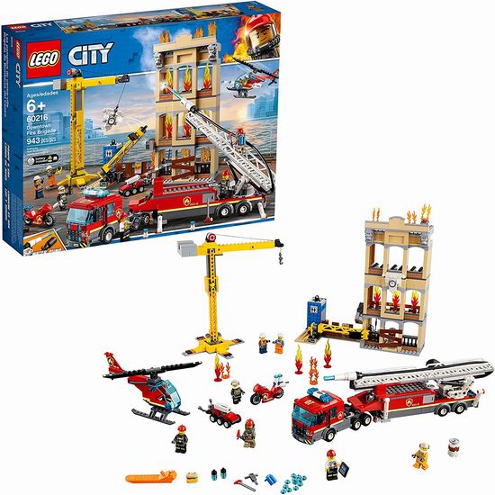  手慢无！LEGO 乐高 60216 城市消防救援队（943 pcs）6.4折 89.98加元包邮！