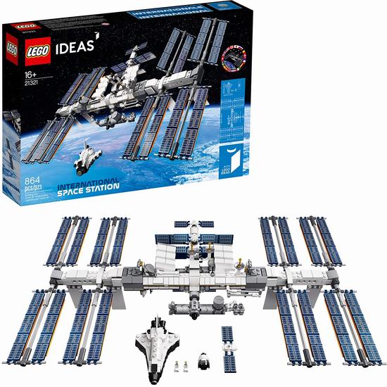  LEGO 乐高 21321 国际空间站（864pcs）8折 79.99加元包邮！太空迷必入！