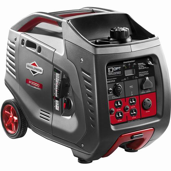  历史新低！Briggs & Stratton 30545 P3000 PowerSmart 3000瓦便携式 变频发电机6折 1131.83加元包邮！露营必备！