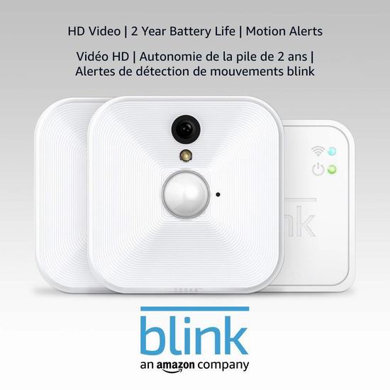  历史新低！Blink 家用室内 安防智能摄像头 1-5摄像头套装 69.99加元起包邮！2节电池续航2年！