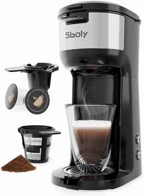  Sboly 单杯咖啡机 可用K Cup及咖啡粉 67.95加元，原价 79.95加元，包邮