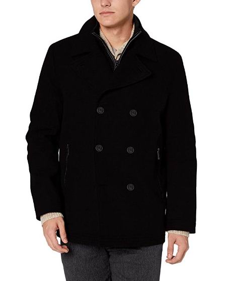  Marc New York 男士 52%羊毛混纺双排扣大衣 42.13加元（L码）+包邮