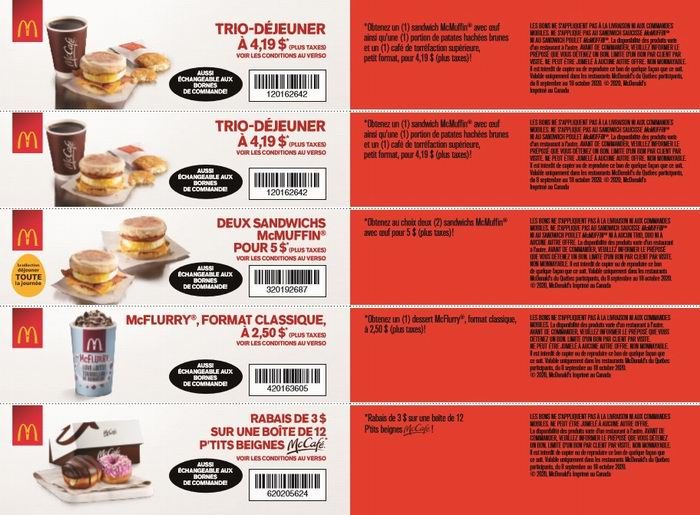 McDonald's 麦当劳 2020年秋季优惠券出炉，有效期至10月11日！