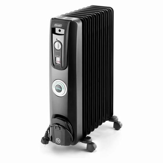 白菜价！逆季囤货！翻新 Delonghi 德龙 EW7707CBCA 1500瓦 电热油汀3.5折 46.11加元包邮！无需会员！