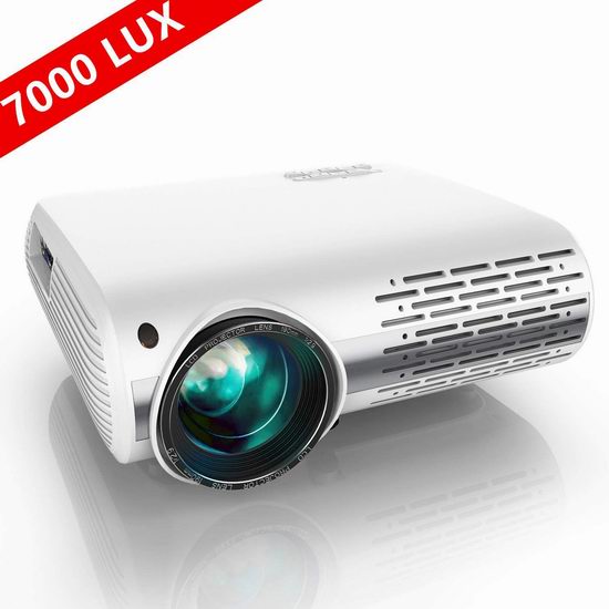  YABER 7000流明 1080P全高清 家庭影院LED投影仪 254.22加元限量特卖并包邮！