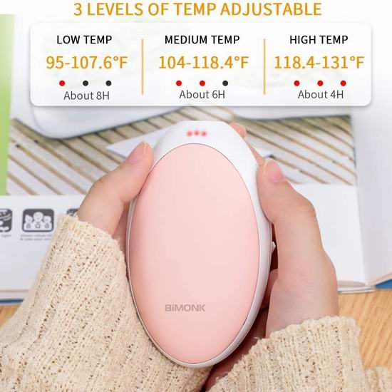  历史新低！BiMONK 5200mAh 充电式多功能 迷你暖手宝/充电宝5.7折 16.99加元限量特卖！