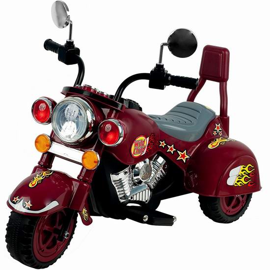  Lil' Rider 80-YJ119M 中英文声效 儿童电动三轮摩托车 106.69加元包邮！