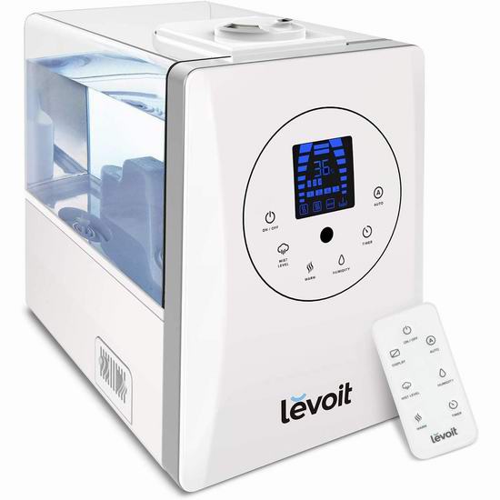  Levoit LV600HH 6升超大容量 超声波冷暖雾静音加湿器8.5折 111加元包邮！