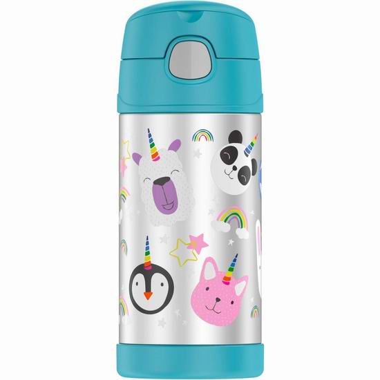  Thermos 膳魔师 Funtainer 12盎司 彩虹独角兽 儿童不锈钢保温杯6.5折 15.88加元！