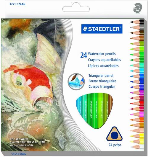  Staedtler 艺术家水彩铅笔 24支 15.15加元，原价 17加元