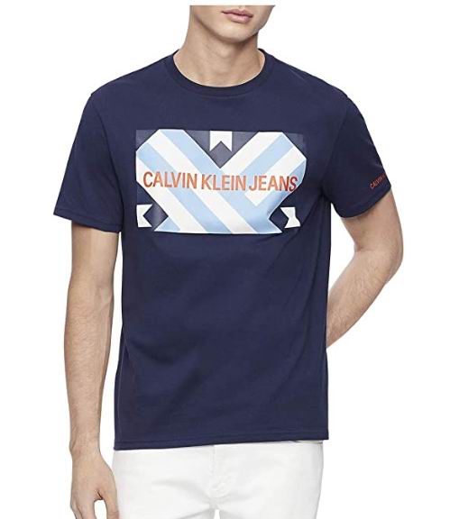  Calvin Klein Logo 男士Tee 16.95加元（M码），原价 25.05加元
