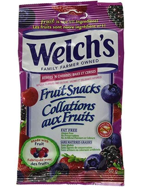  Welch's 樱桃果味软糖 60克 1加元