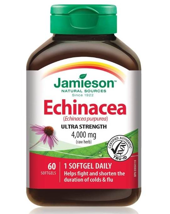  会员专享！Jamieson 健美生 Echinacea 有机紫锥花 4000 毫克 60粒 11.1加元（原价 16.51加元）！提升人体免疫力