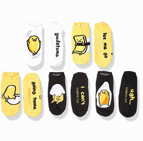  Gudetama 女士可爱有趣卡通船袜 5双 13.12加元