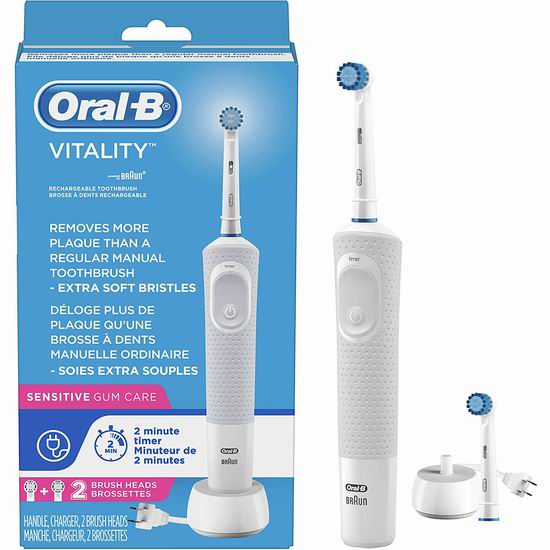  Oral-B Vitality Sensitive 电动牙刷 24.97加元！