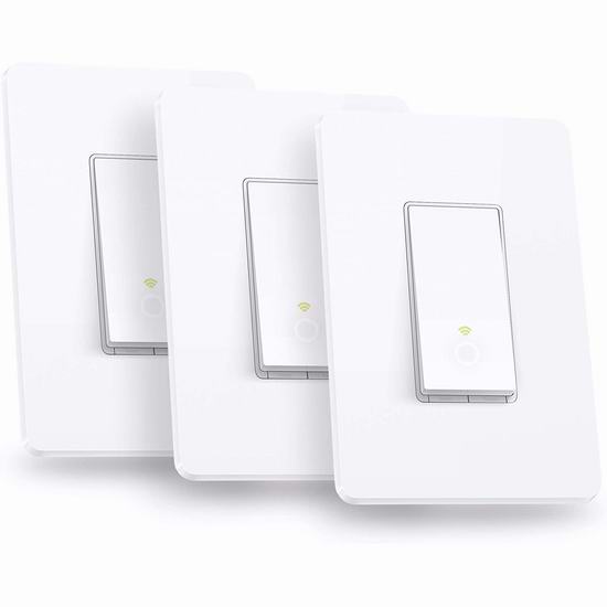  TP-LINK HS200P3 入墙式 Wi-Fi 智能开关3件套 36.09加元（原价 49.99加元）